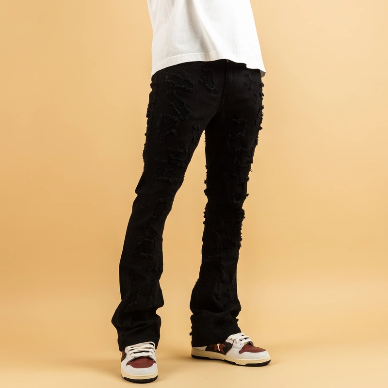 Paisley Ops Flared Denim