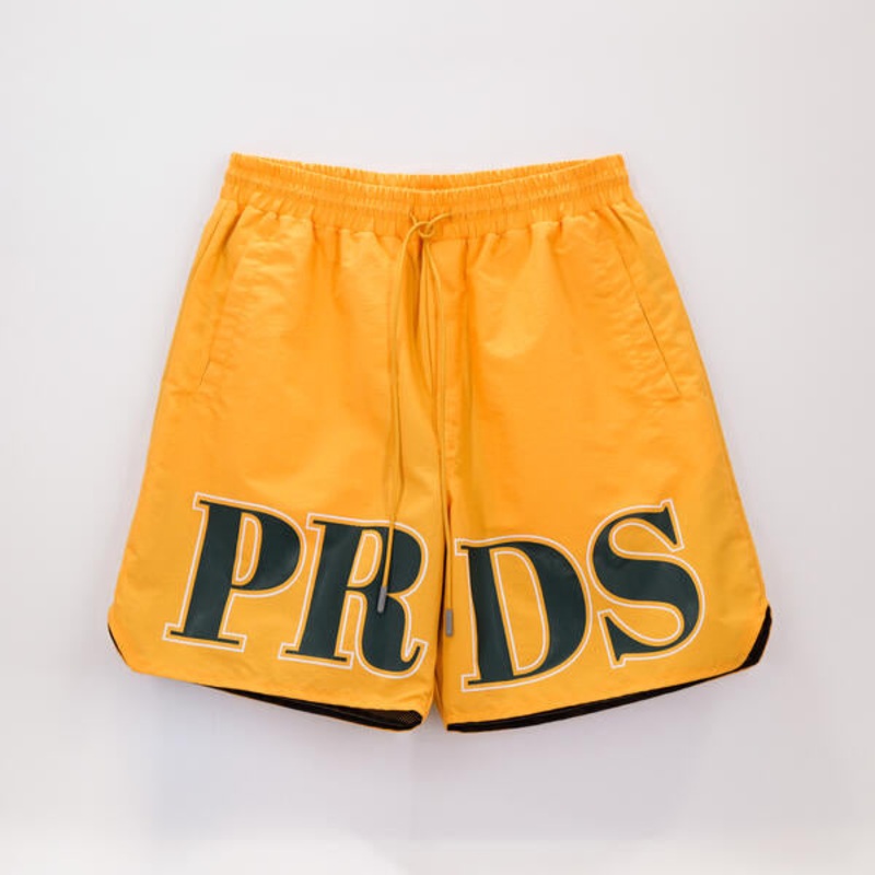 Varsity Nylon Shorts Yellow