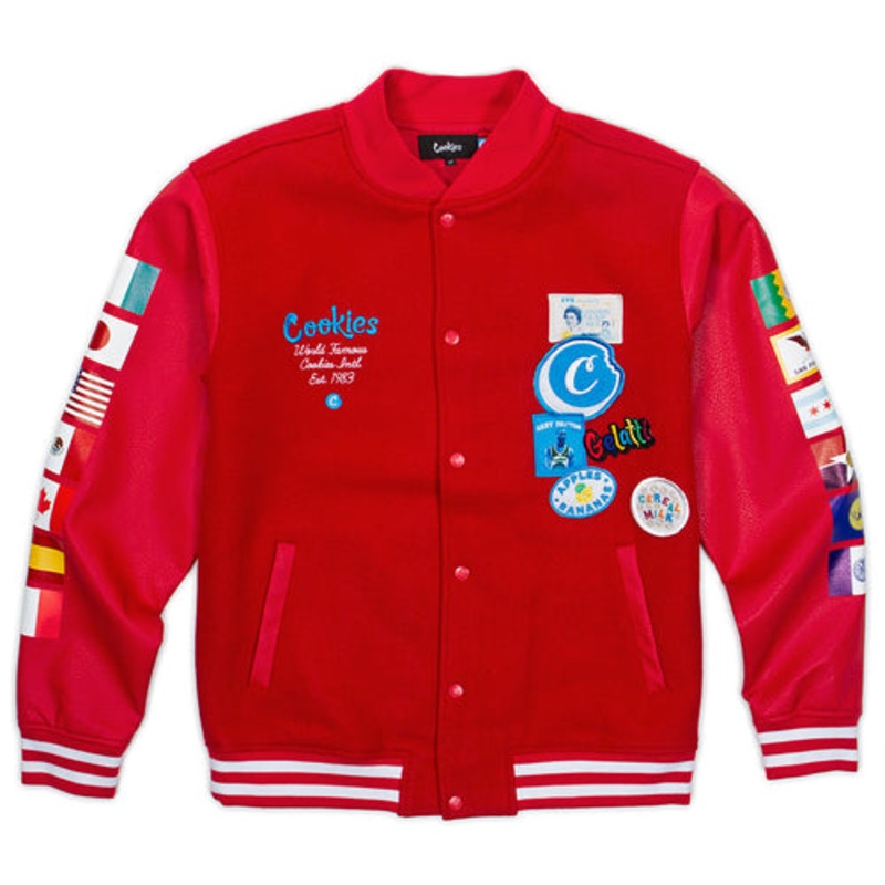 AWARD TOUR LETTERMAN JACKET RED
