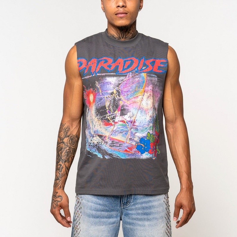 Control Your Wave Muscle Tee Cement