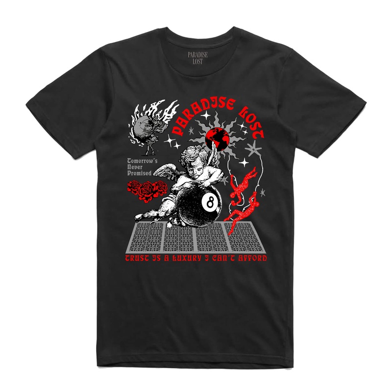 LUXURY TEE  BLK/RED