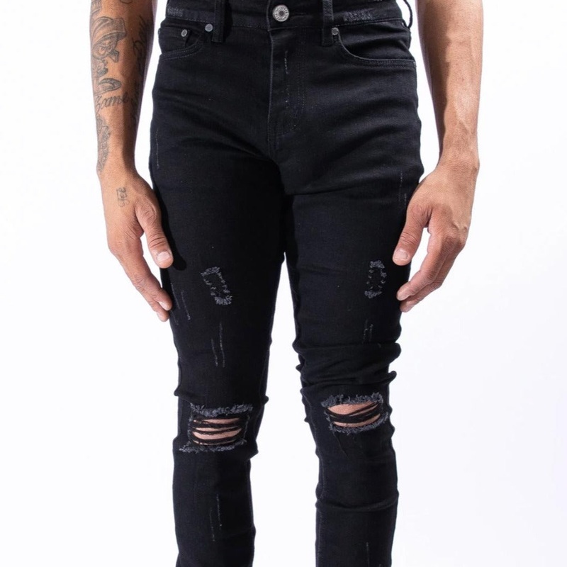 MIDNIGHT BLACK DENIM JEANS