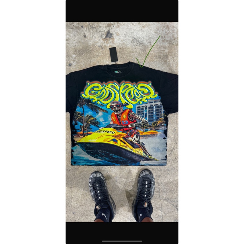 Skull Wave Runner Tee (Black)