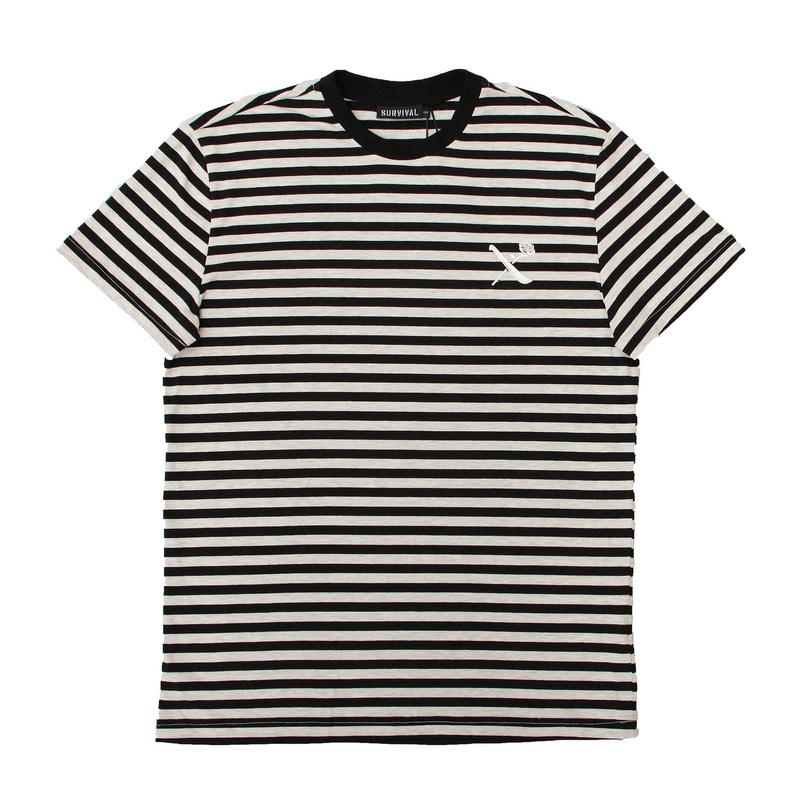 SOTF STRIPED TEE BLK/WHT LOGO