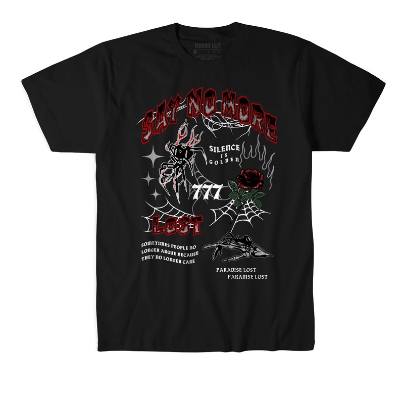 SILENCE IS GOLDEN TEE BLACK