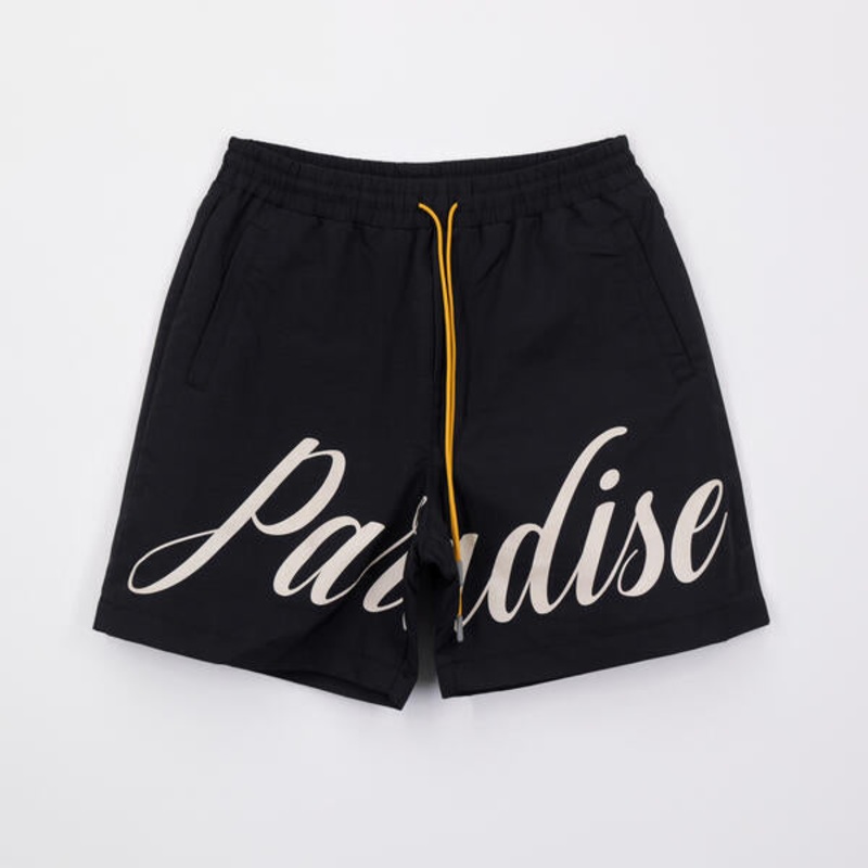 PARADISE SCRIPT NYLON SHORTS BLACK /CREAM