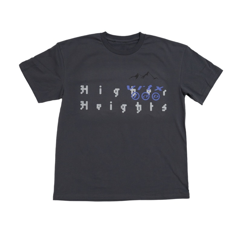 PEAK T-SHIRT CHARCOAL/BLUE