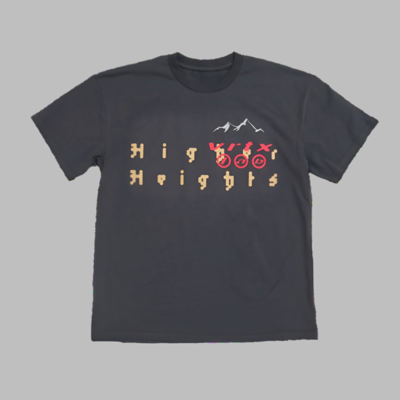 PEAK T-SHIRT CHARCOAL/RED