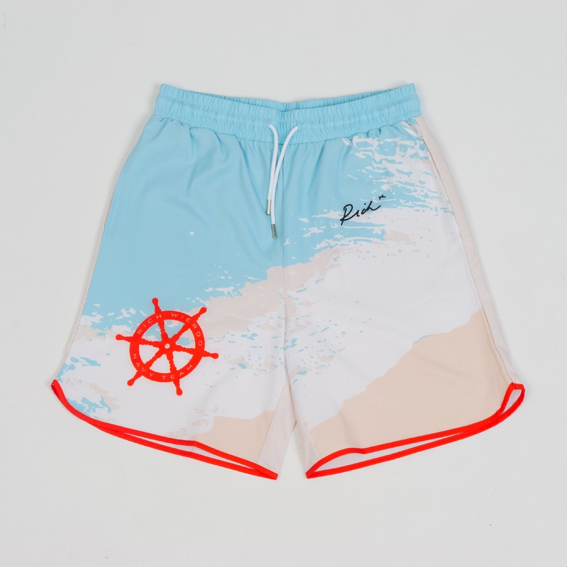 SURFS UP SILK SHORTS BLUE