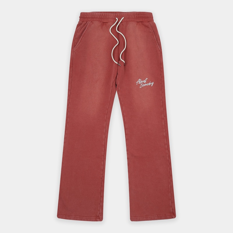 Signature Sun Faded Flare Sweatpants Red