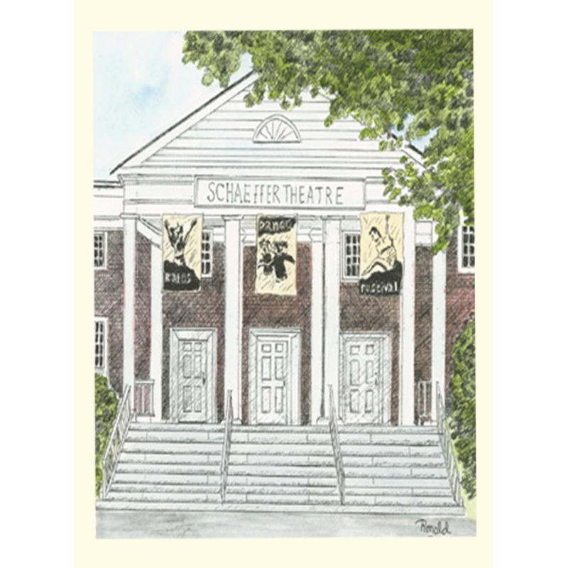 Single Schaeffer Theatre / Bates Dance Festival Card - Color