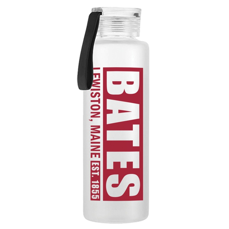 16 oz. BATES LEWISTON MAINE Glass Water Bottle