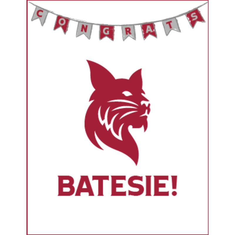 Congrats Batesie! Greeting Card