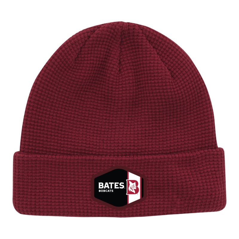 Cranberry Waffle Knit BATES Beanie from AHEAD