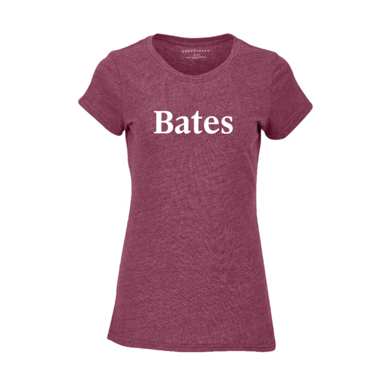 Women's Maroon Heather Tri-Blend Tee from Boxercraft