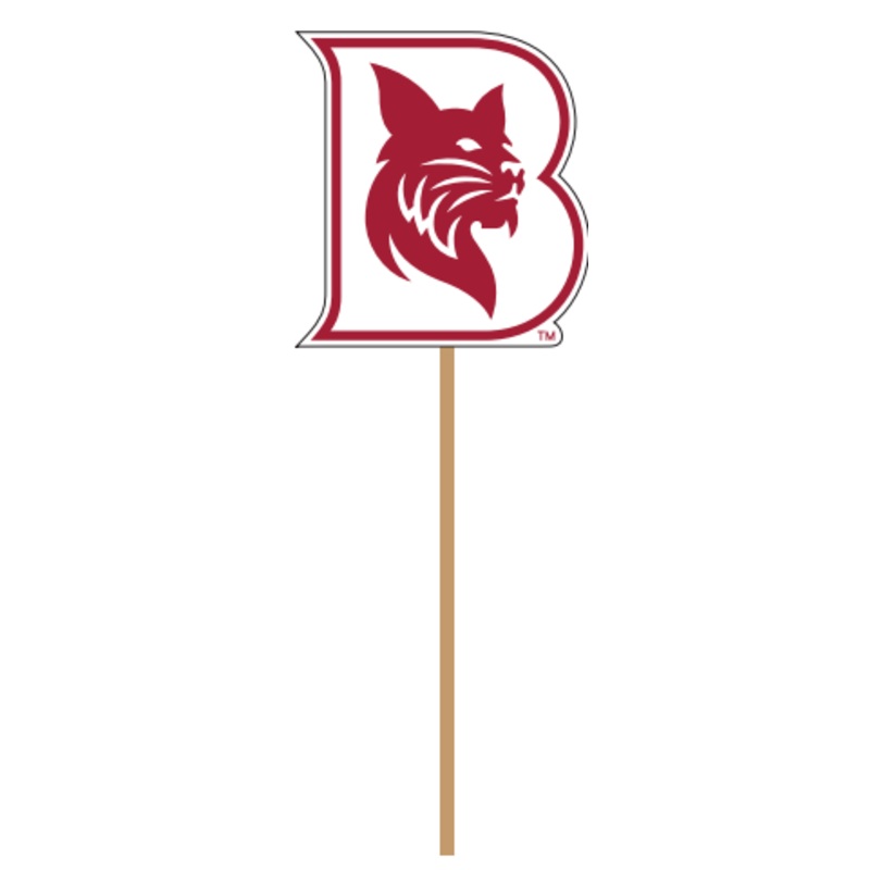 B with Bobcat Logo on a Stick
