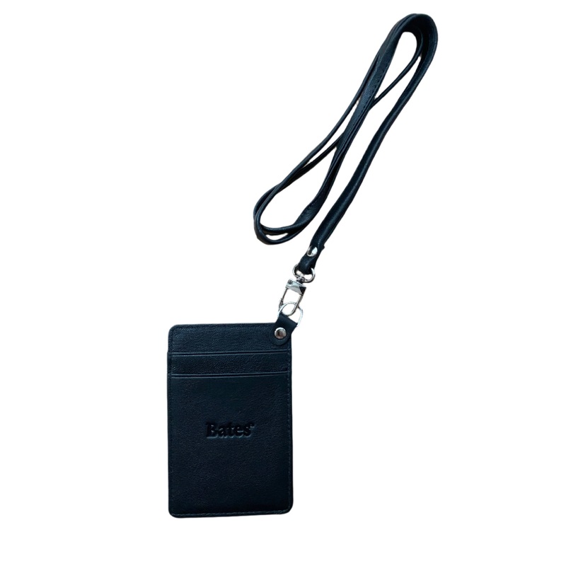 Black ID Holder with Lanyard, Bates