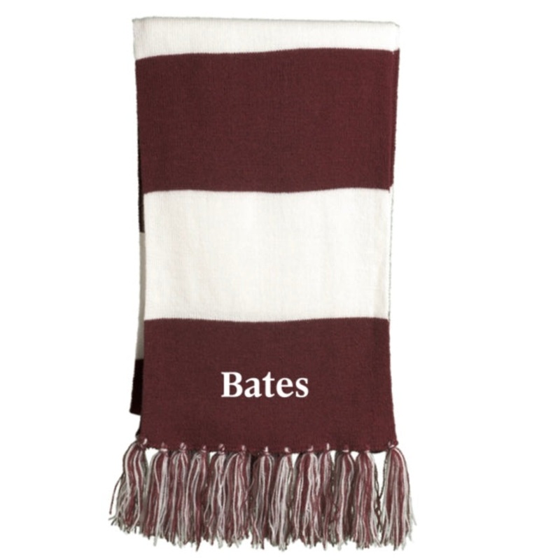 Scarf, Embroidered Bates, Striped