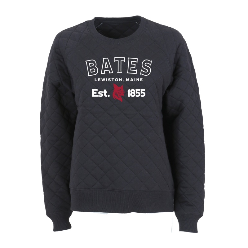 Women's Black Quilted Crewneck from Boxercraft