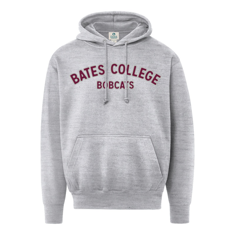 Grey Peace Fleece BATES COLLEGE BOBCATS Applique Sweatshirt