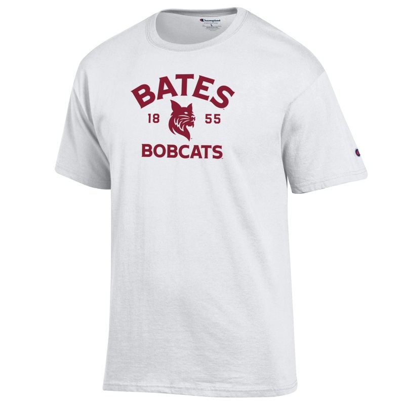 White Bates Bobcats 1855 Tee from Champion
