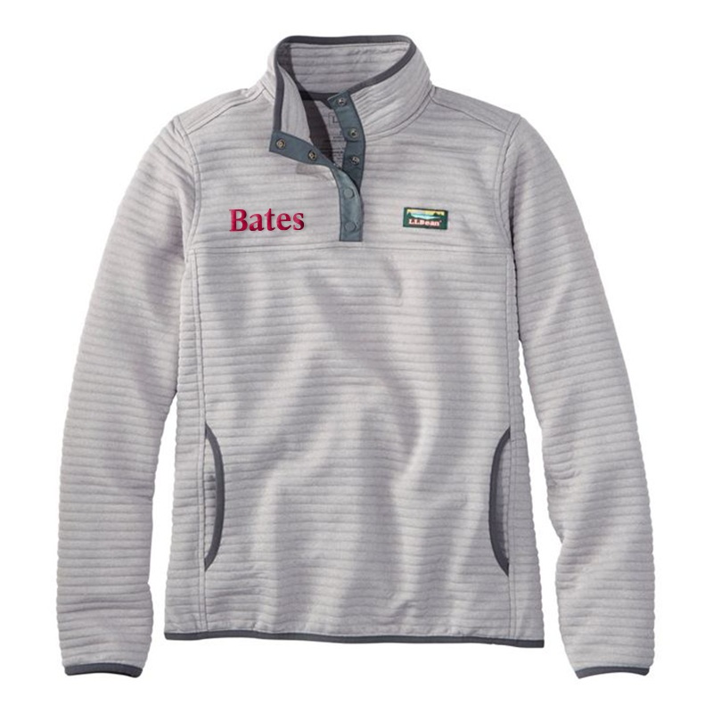Women's 1/4 Snap Heather Grey Air-light Pullover from L.L. Bean