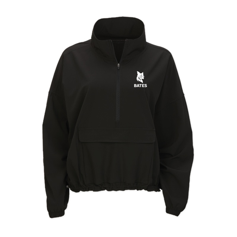 Women's Black 1/4 Zip Stretch Woven Pullover from Boxercraft