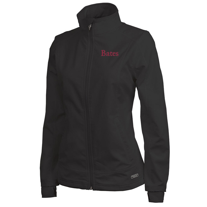 Women's Full Zip Black Axis Soft Shell Jacket from Charles RIver
