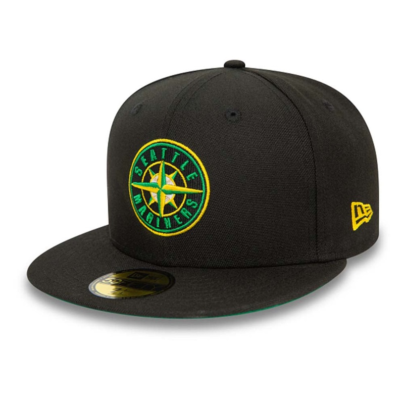 SEATTLE MARINERS MLB COOPERSTOWN ALT BLACK 59FIFTY CAP