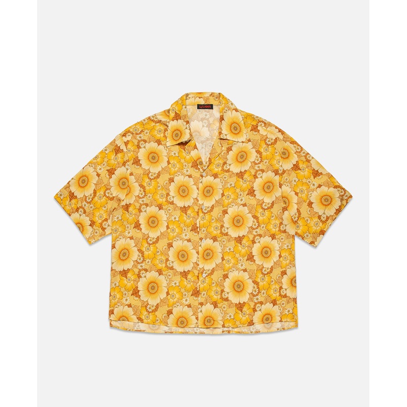 Unisex Printed Boxy Shirt (Yellow)