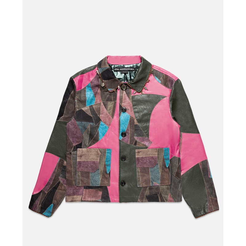 Unisex Trompe L'oeil Patchwork Jacket (Multi)
