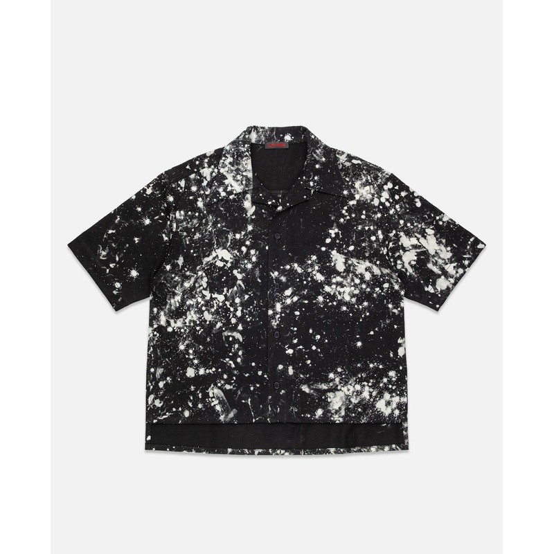 Bleach Splatter Boxy Boy Shirt Black)