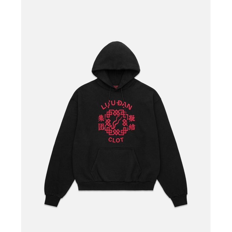 Cotton Fleece Oversized Hoodie (Black)
