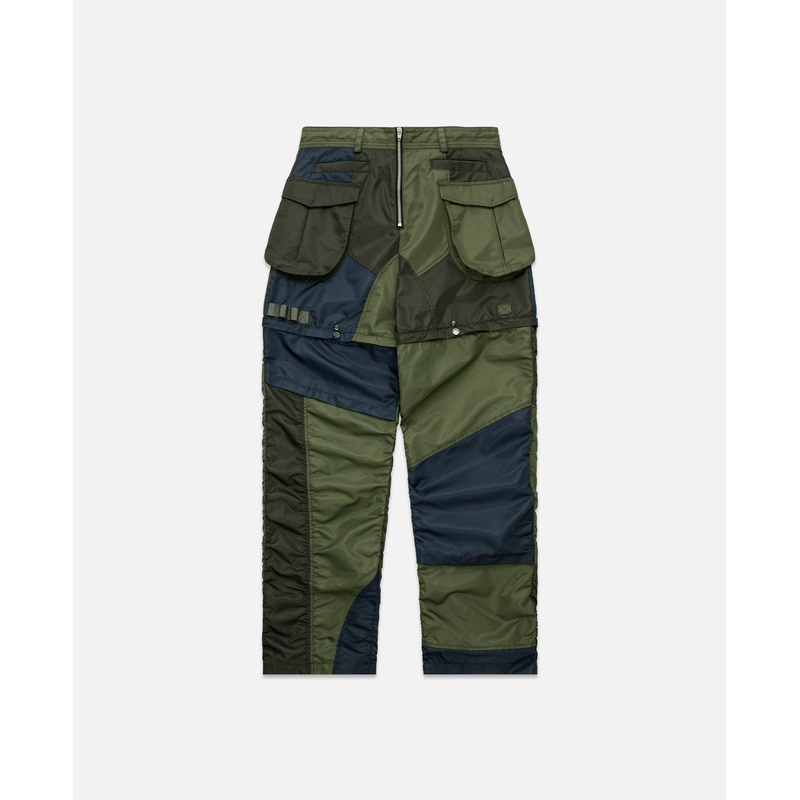 Detachable Patchwork Cargo Pants (Khaki)