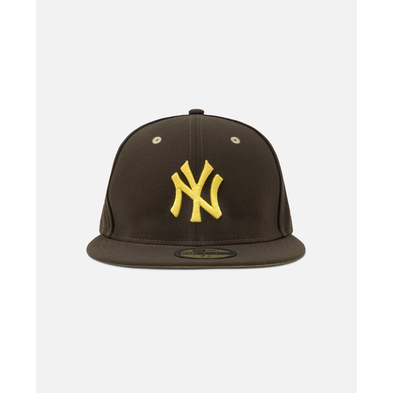 Easter New York Yankees Cooperstown Soft Yellow Undervisor Walnut 59Fifty Cap (Brown)