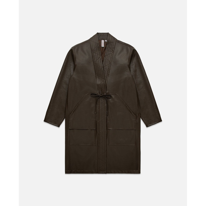 Leather Kimono (Brown)