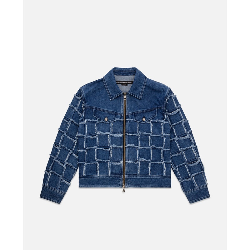 Unisex New Patchwork Denim Jacket (Blue)