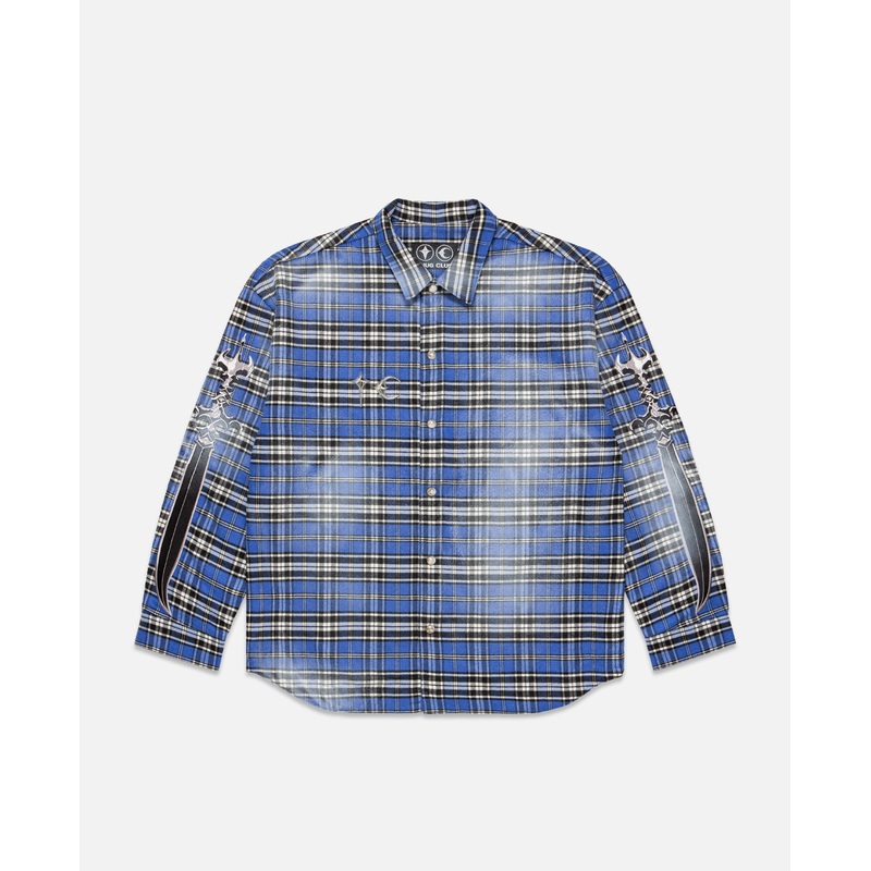 Arab Sword Flannel Shirt (Blue)