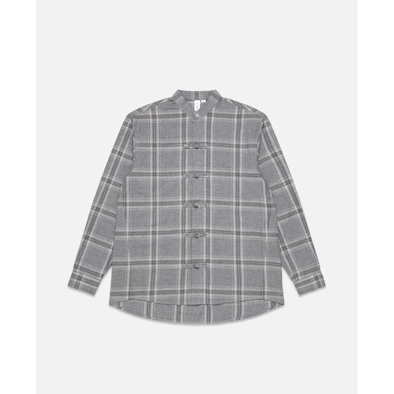 Chinese Checked Shirt (Grey)