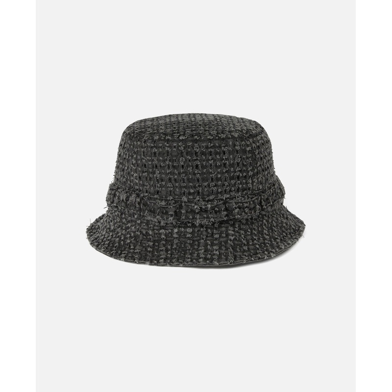 Damaged Denim Jungle Bucket Hat (Black)