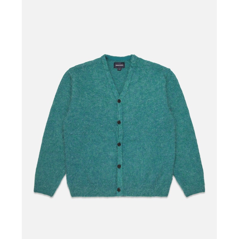 Hairy Knit Cardigan (Green)