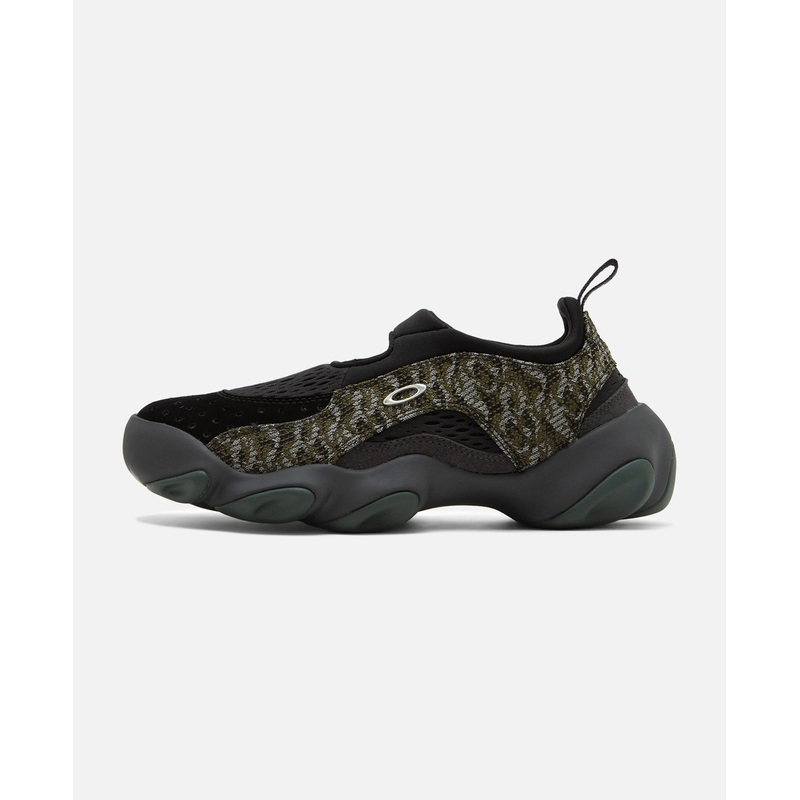 Jacquard Suede Flesh Sandal (Black)