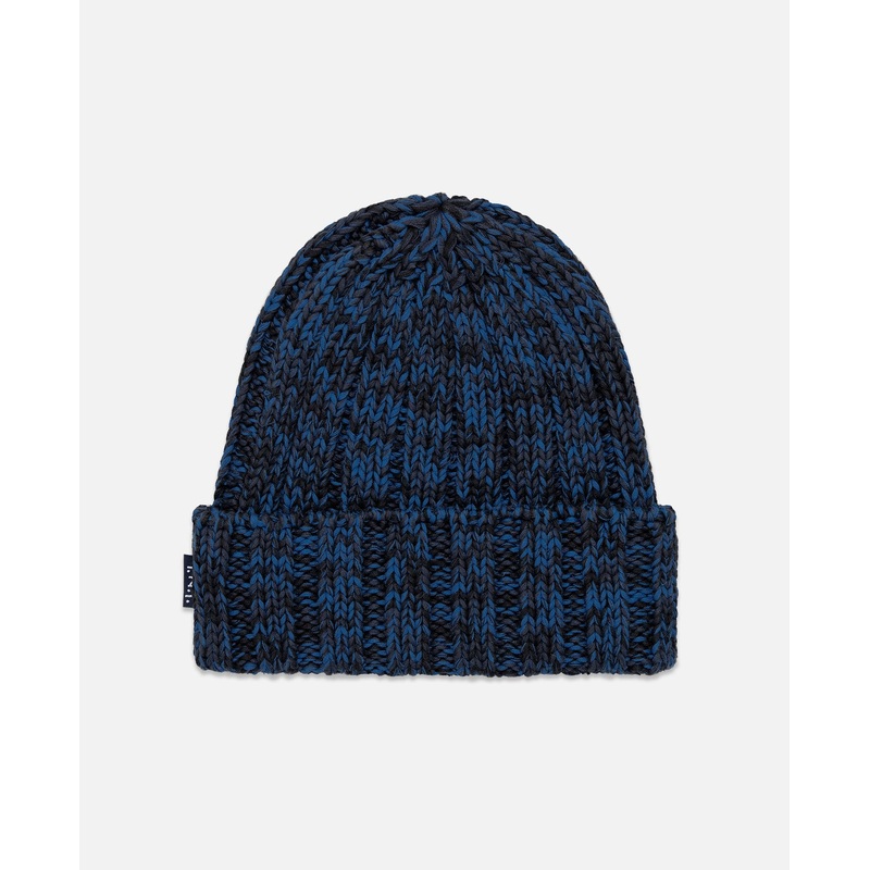 Multicolor Knit Beanie (Blue)