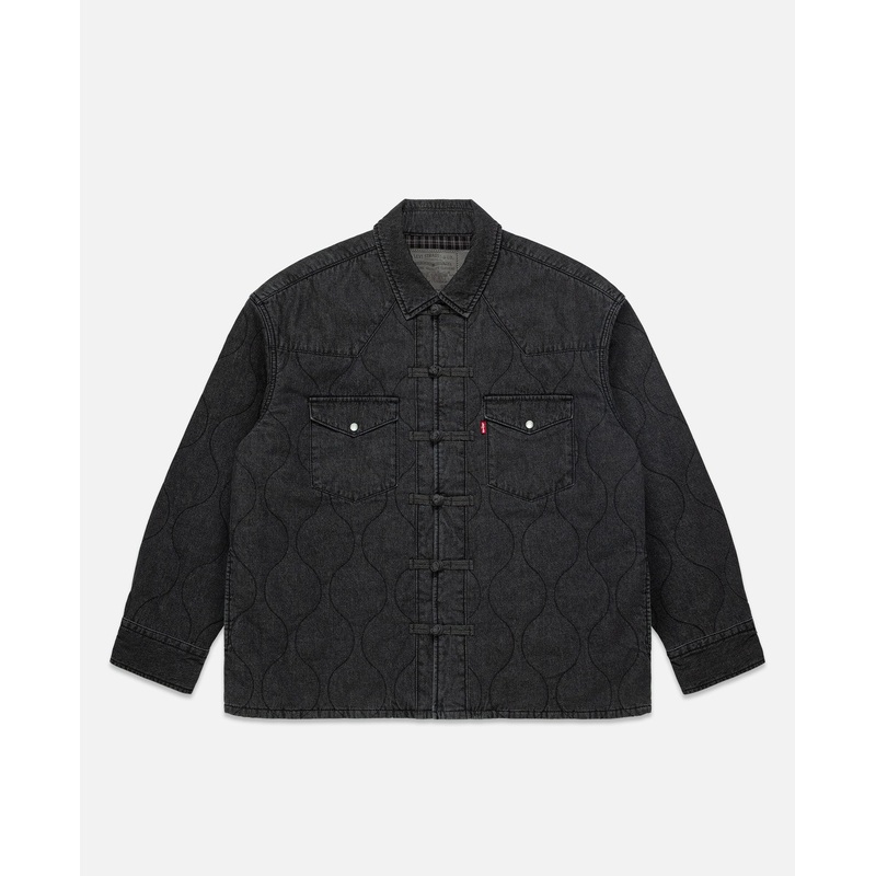 Padded Western Shirt (Black)