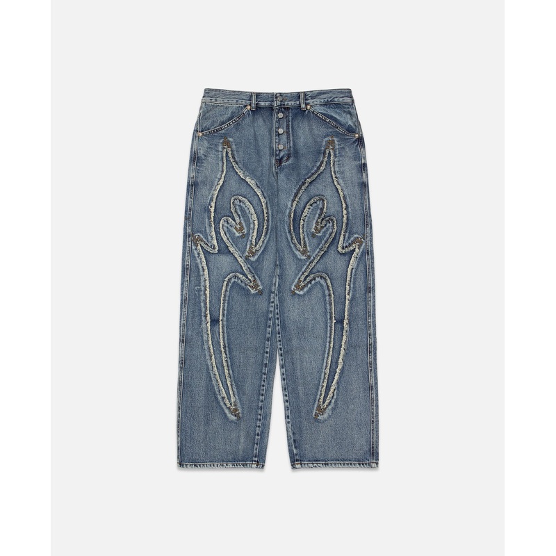 Tribal Denim Pants (Blue)
