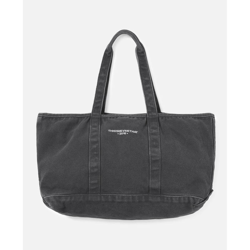 Washed Canvas Tote Bag (Black)