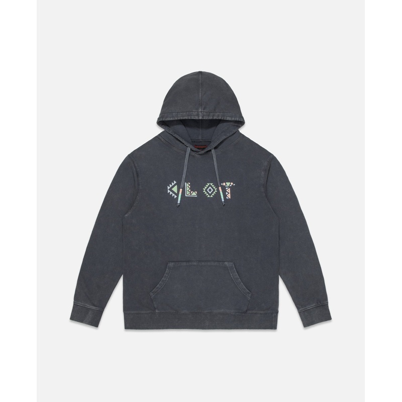 Beaded Drawstring Hoodie (Black)
