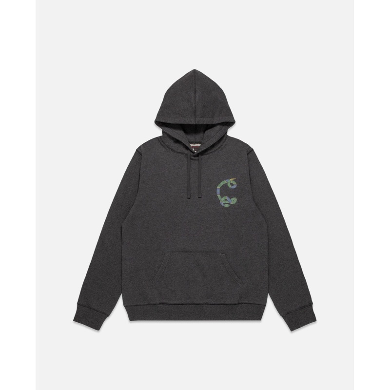 Snake Print Hoodie (Charcoal)