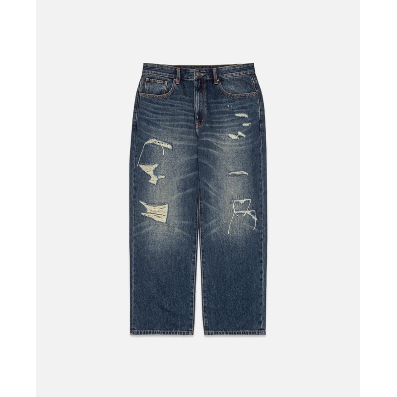 Straight Leg Jeans (Blue)