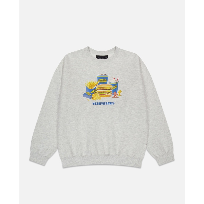 Y.E.S Burger Set Sweatshirt (Grey)